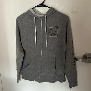 Gray Salty Crew zip up jacket